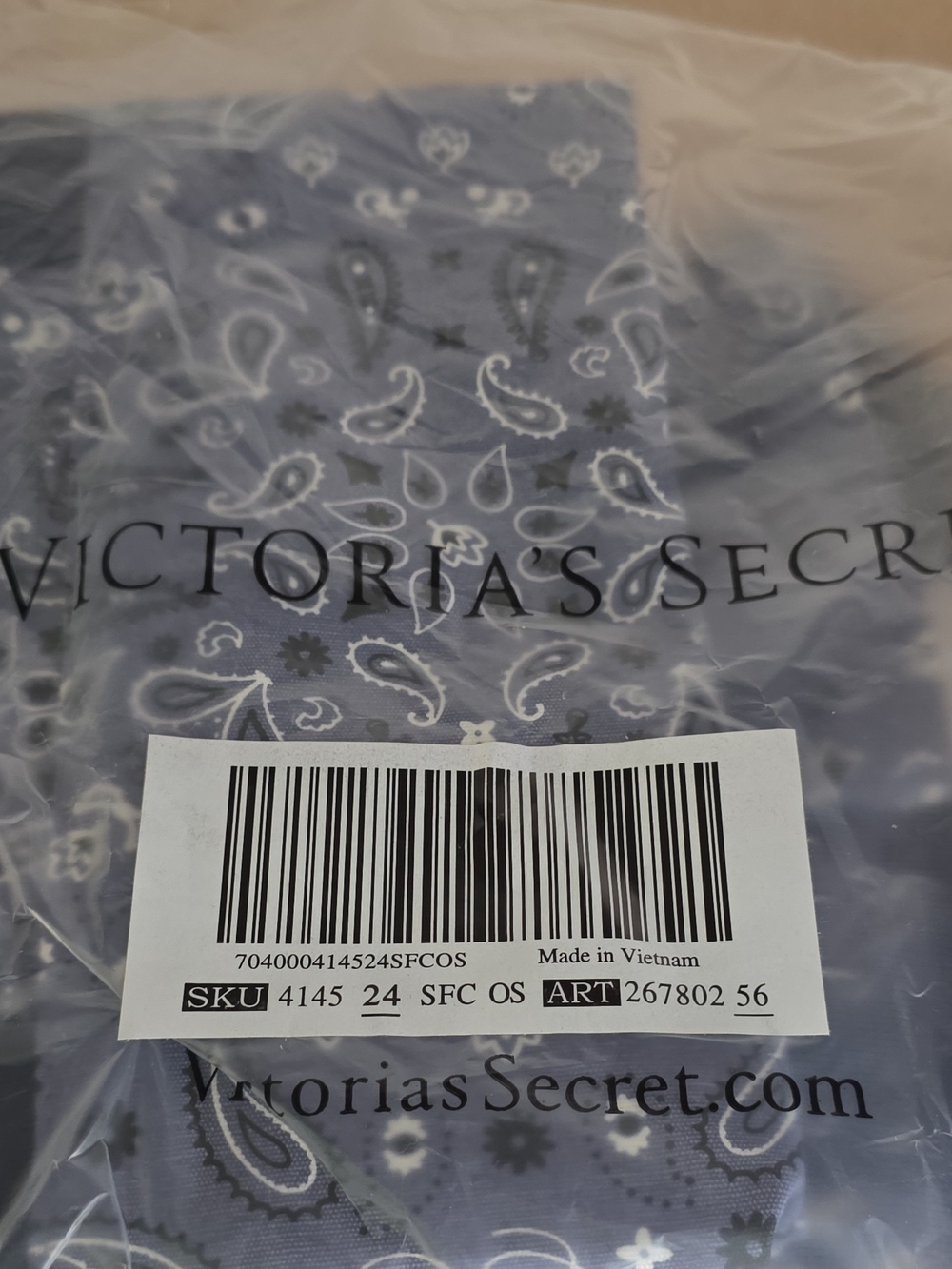 Victoria's Secret Blue Paisley Tote